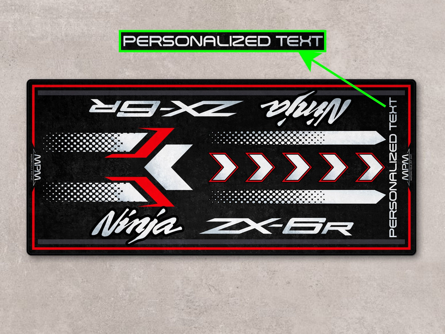 Designed Pit Mat for Kawasaki ZX-6R Motorcycle - MM7395