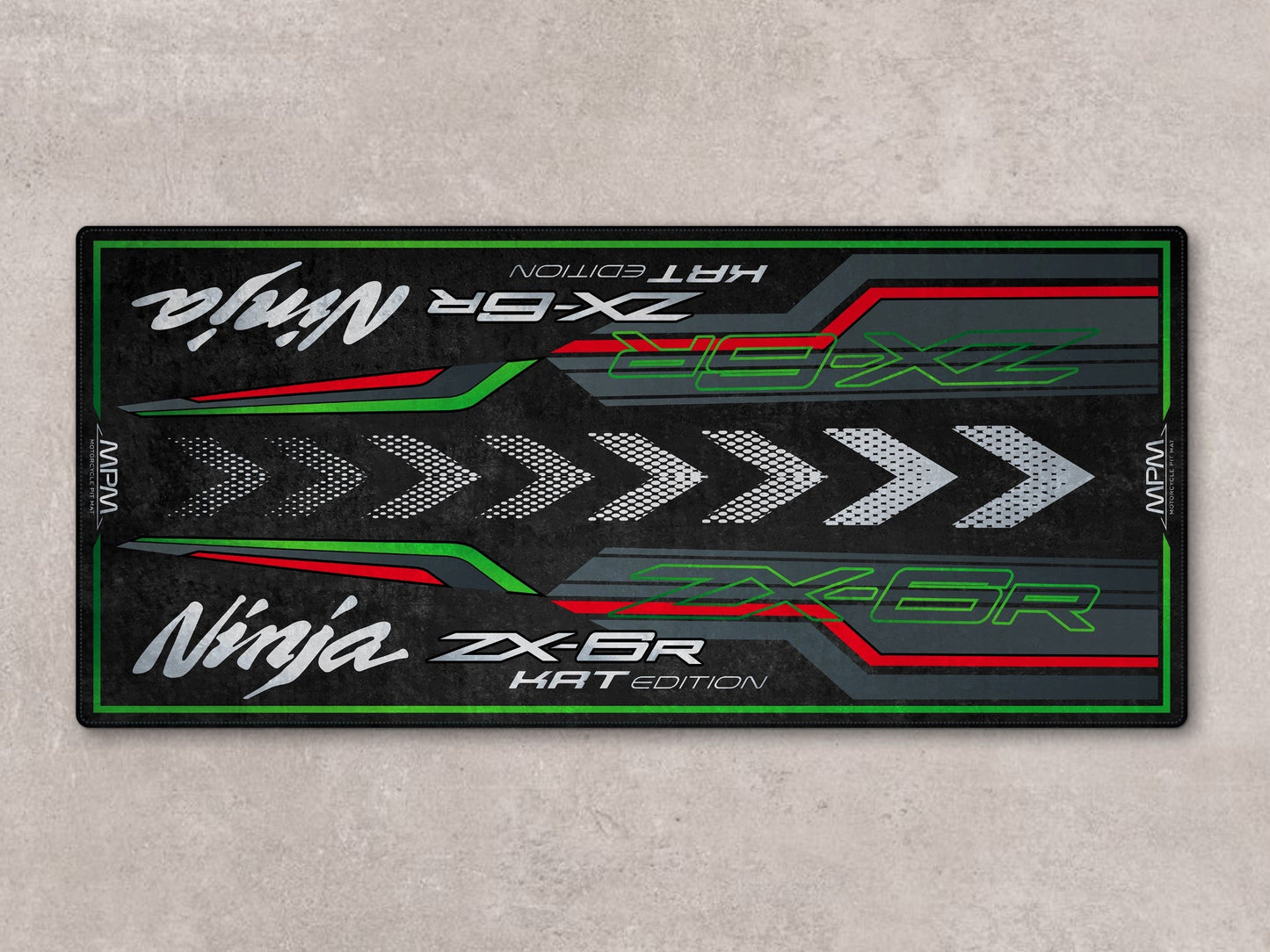 Designed Pit Mat for Kawasaki Ninja ZX-6R KRT Edition Motorcycle - MM7396