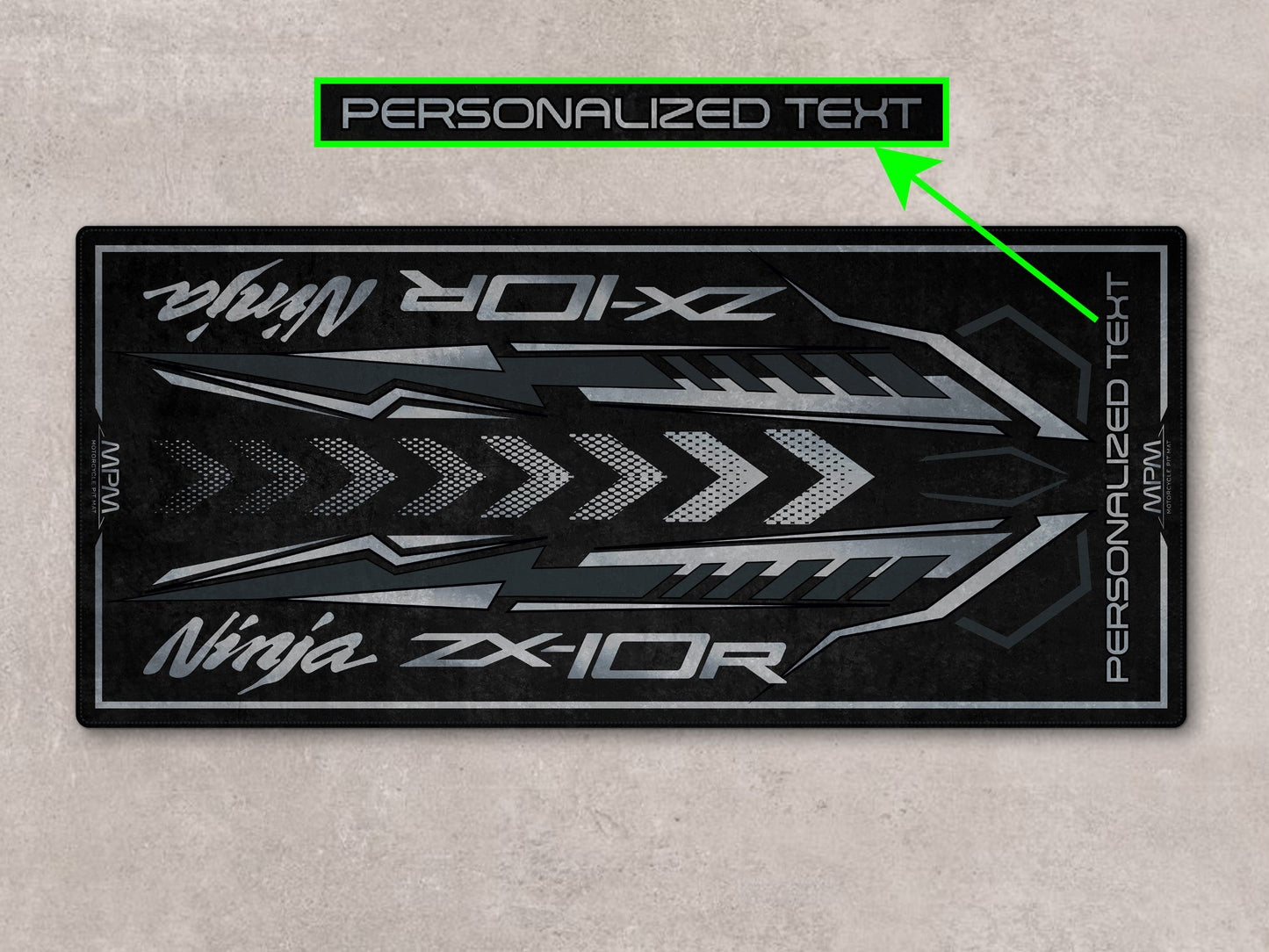 Designed Pit Mat for Kawasaki Ninja ZX-10R 2024 Motorcycle - MM7398