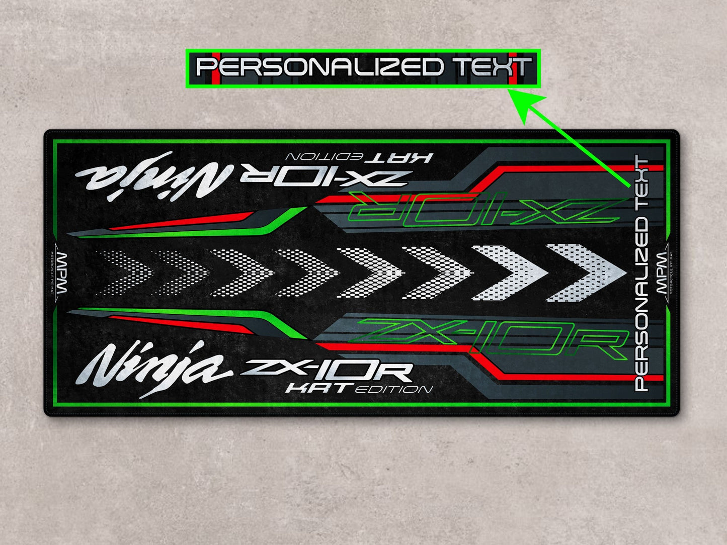 Designed Pit Mat for Kawasaki Ninja ZX-10R KRT Edition Motorcycle - MM7399