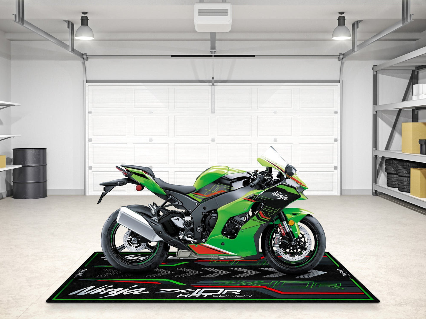 Designed Pit Mat for Kawasaki Ninja ZX-10R KRT Edition Motorcycle - MM7399
