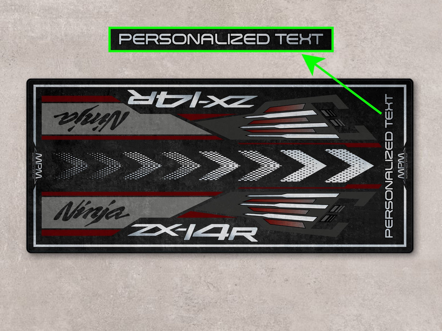 Designed Pit Mat for Kawasaki Ninja ZX-14R Motorcycle - MM7403