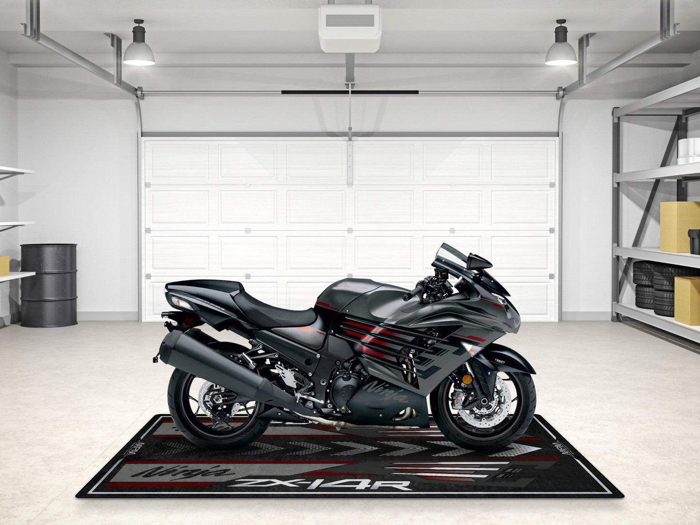Designed Pit Mat for Kawasaki Ninja ZX-14R Motorcycle - MM7403