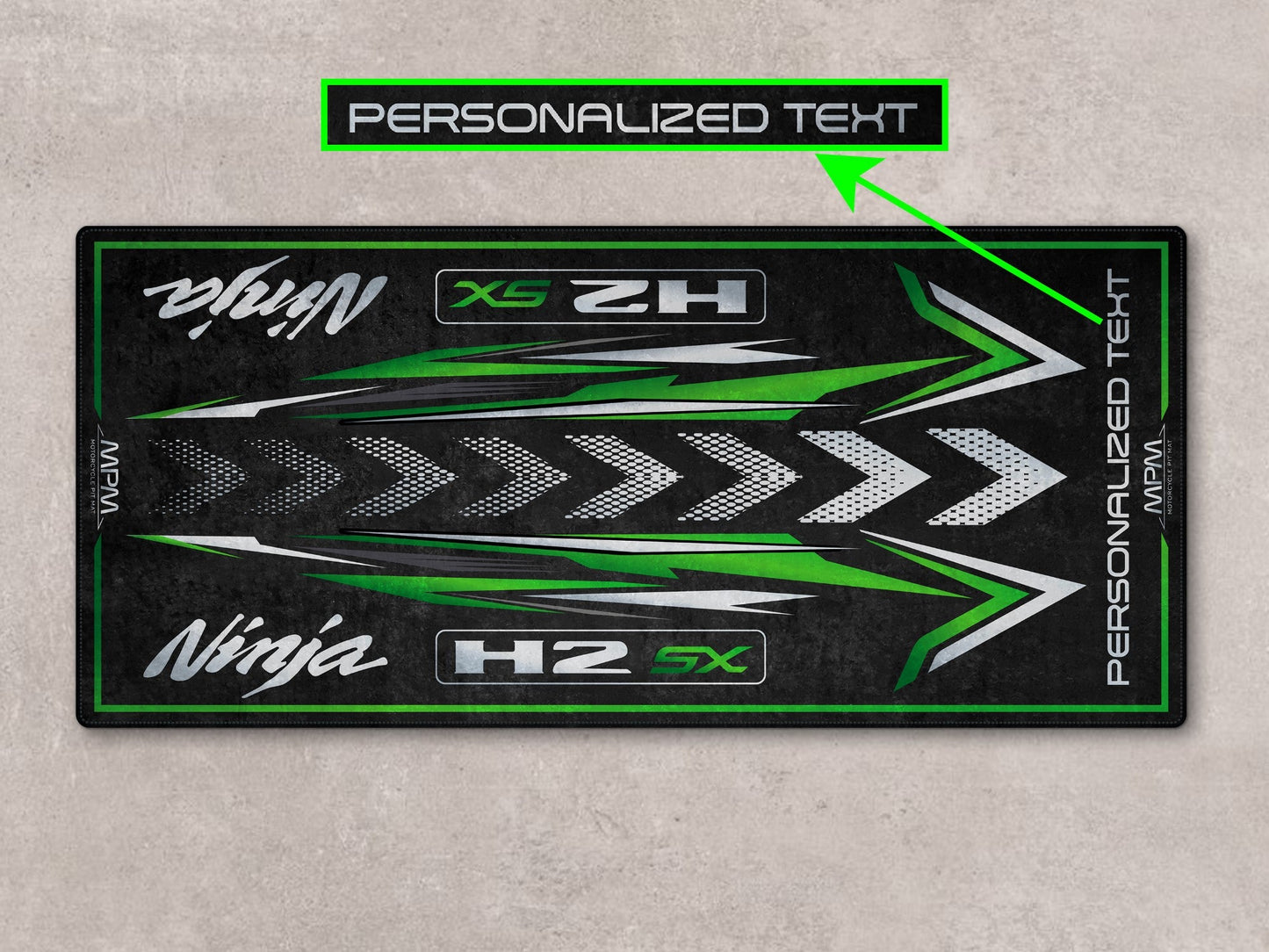 Designed Pit Mat for Kawasaki Ninja H2 SX Motorcycle - MM7404