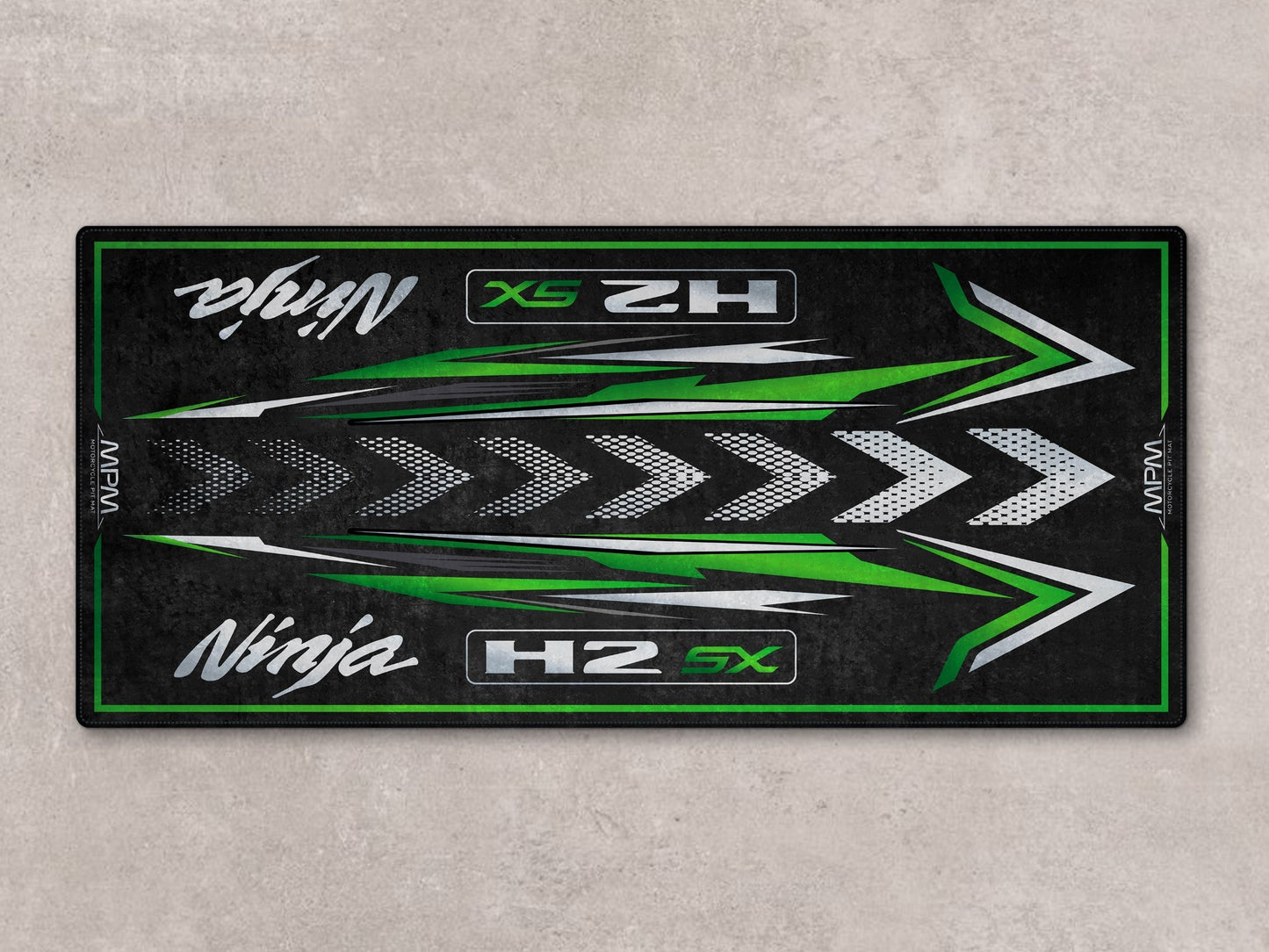 Designed Pit Mat for Kawasaki Ninja H2 SX Motorcycle - MM7404