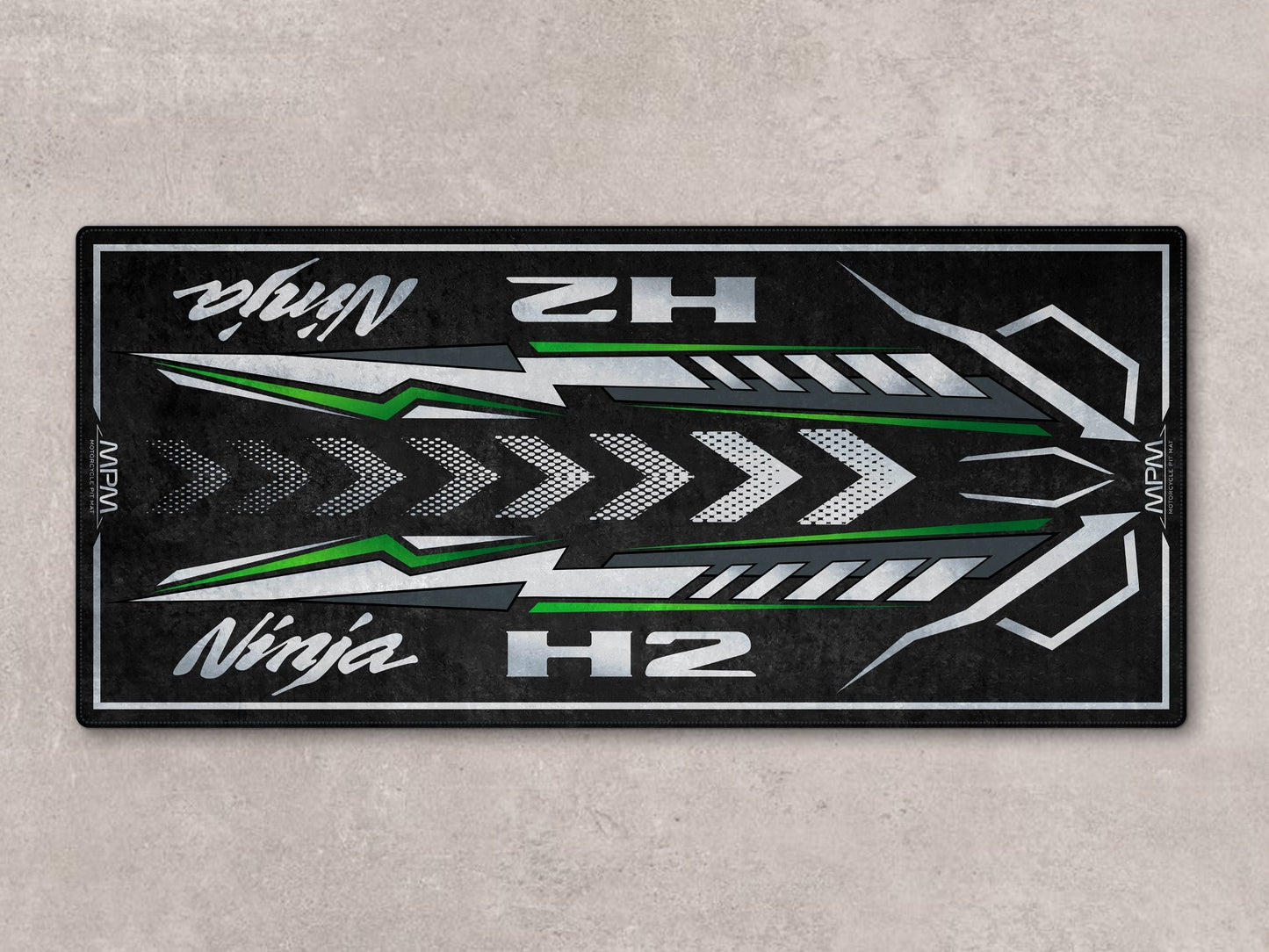 Designed Pit Mat for Kawasaki Ninja H2 Motorcycle - MM7405