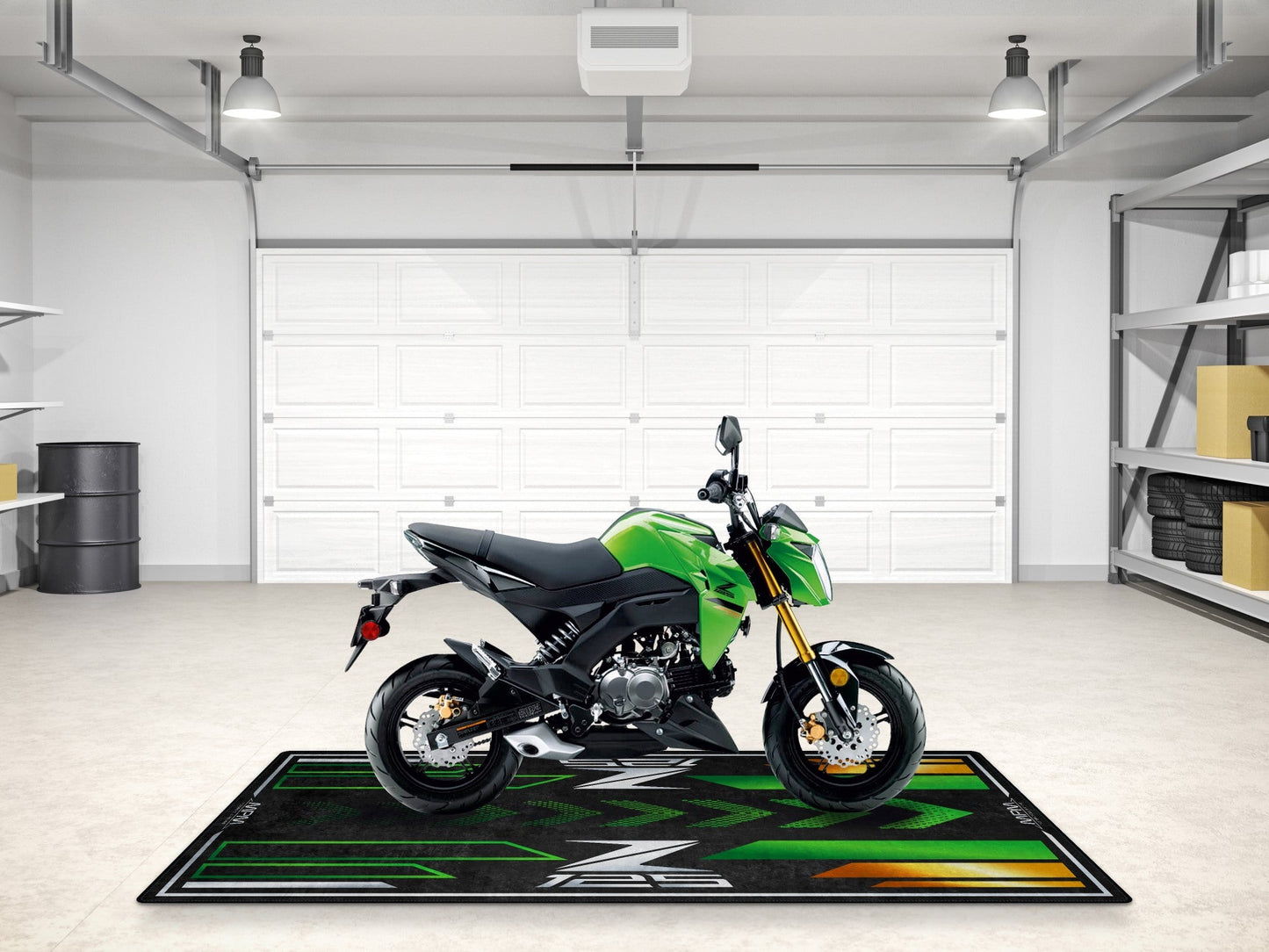Designed Pit Mat for Kawasaki Z125 Motorcycle - MM7408