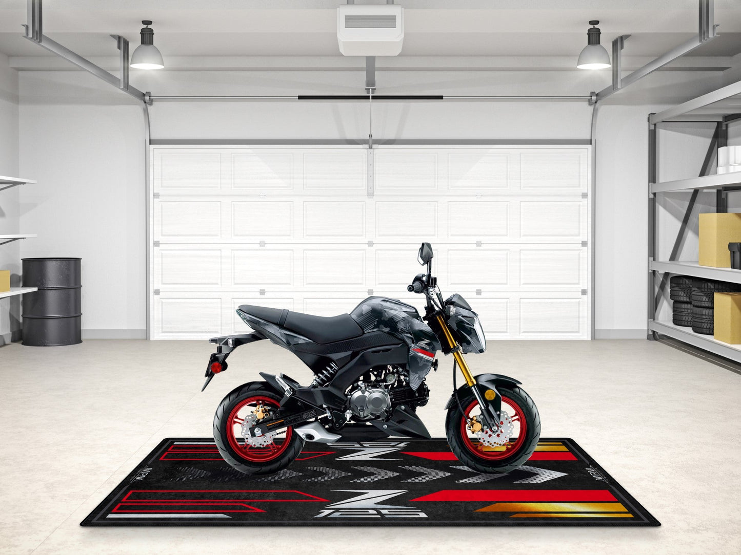 Designed Pit Mat for Kawasaki Z125 Motorcycle - MM7408