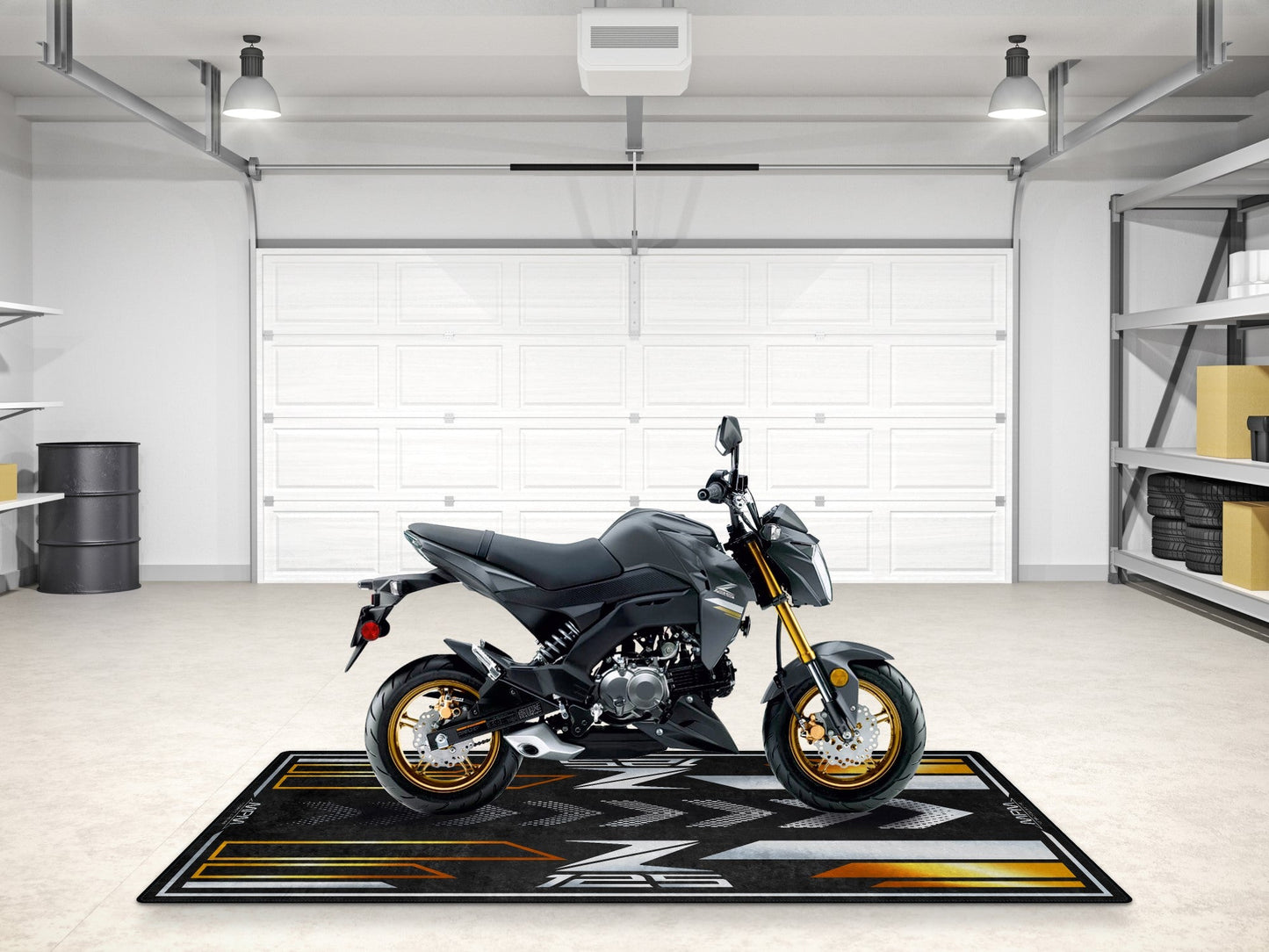 Designed Pit Mat for Kawasaki Z125 Motorcycle - MM7408