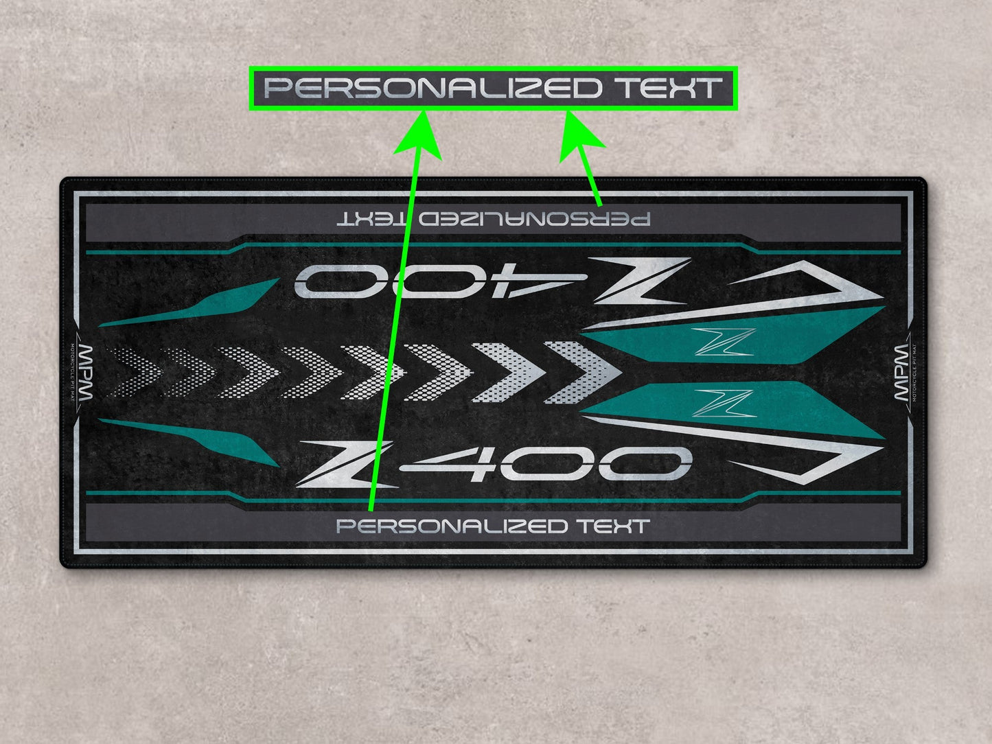 Designed Pit Mat for Kawasaki Z400 Motorcycle - MM7410
