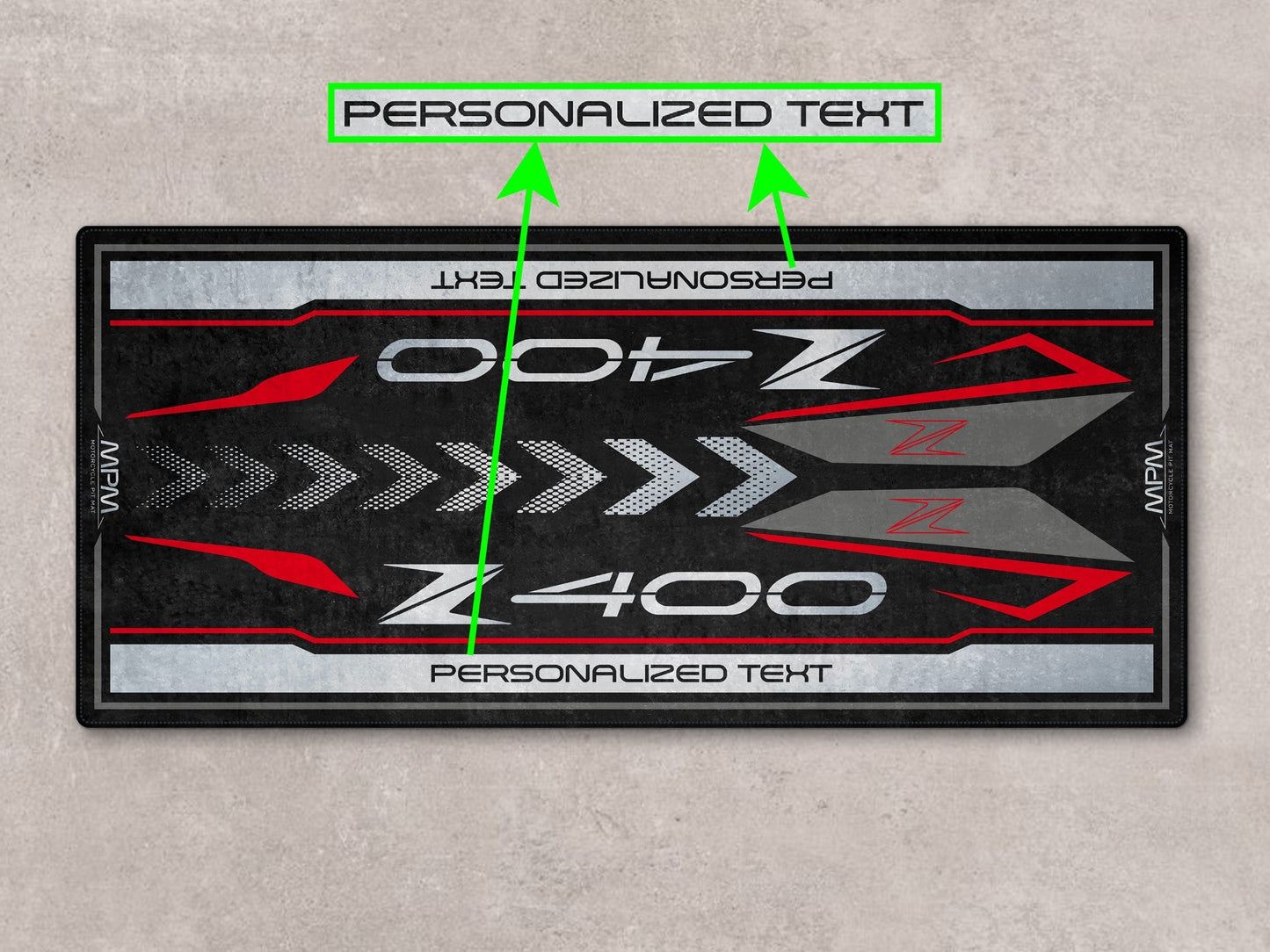 Designed Pit Mat for Kawasaki Z400 Motorcycle - MM7410