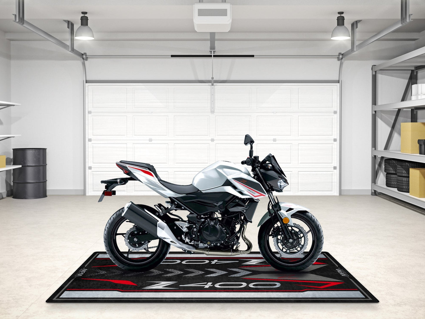 Designed Pit Mat for Kawasaki Z400 Motorcycle - MM7410