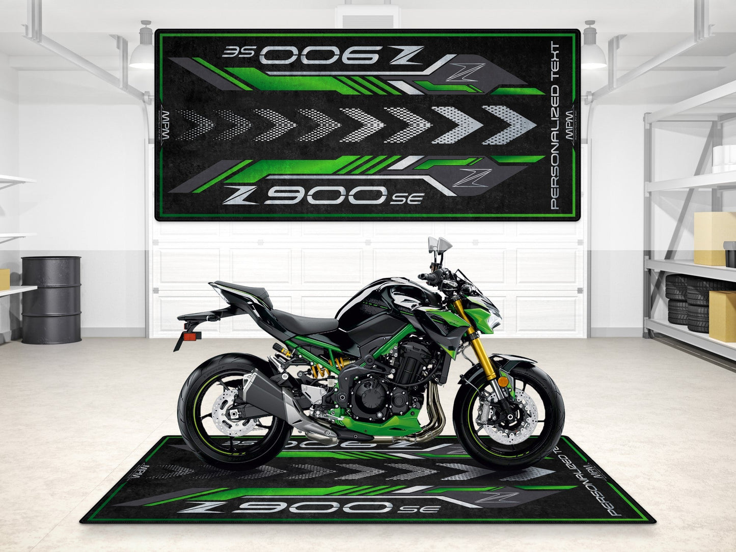 Designed Pit Mat for Kawasaki Z900 SE Motorcycle - MM7413
