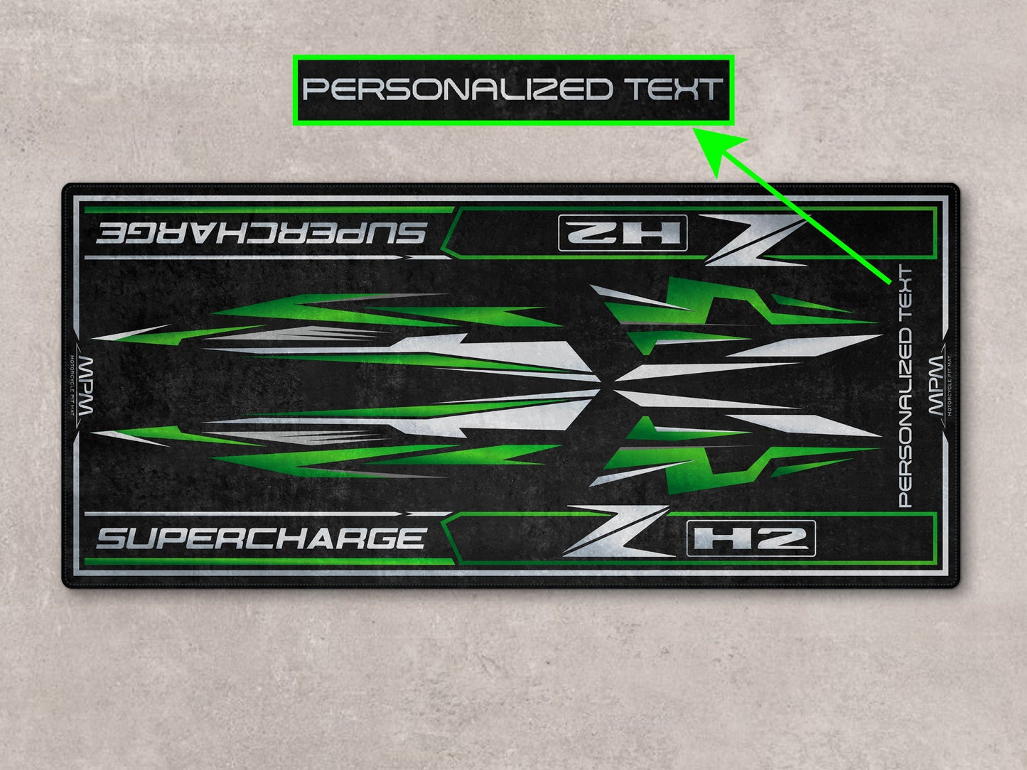 Designed Pit Mat for Kawasaki ZH2 Motorcycle - MM7418