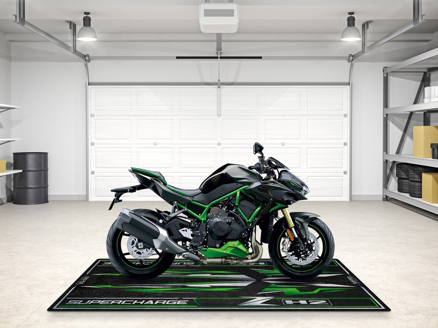 Designed Pit Mat for Kawasaki ZH2 Motorcycle - MM7418