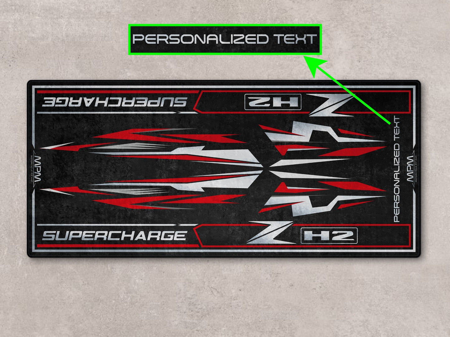 Designed Pit Mat for Kawasaki ZH2 Motorcycle - MM7418