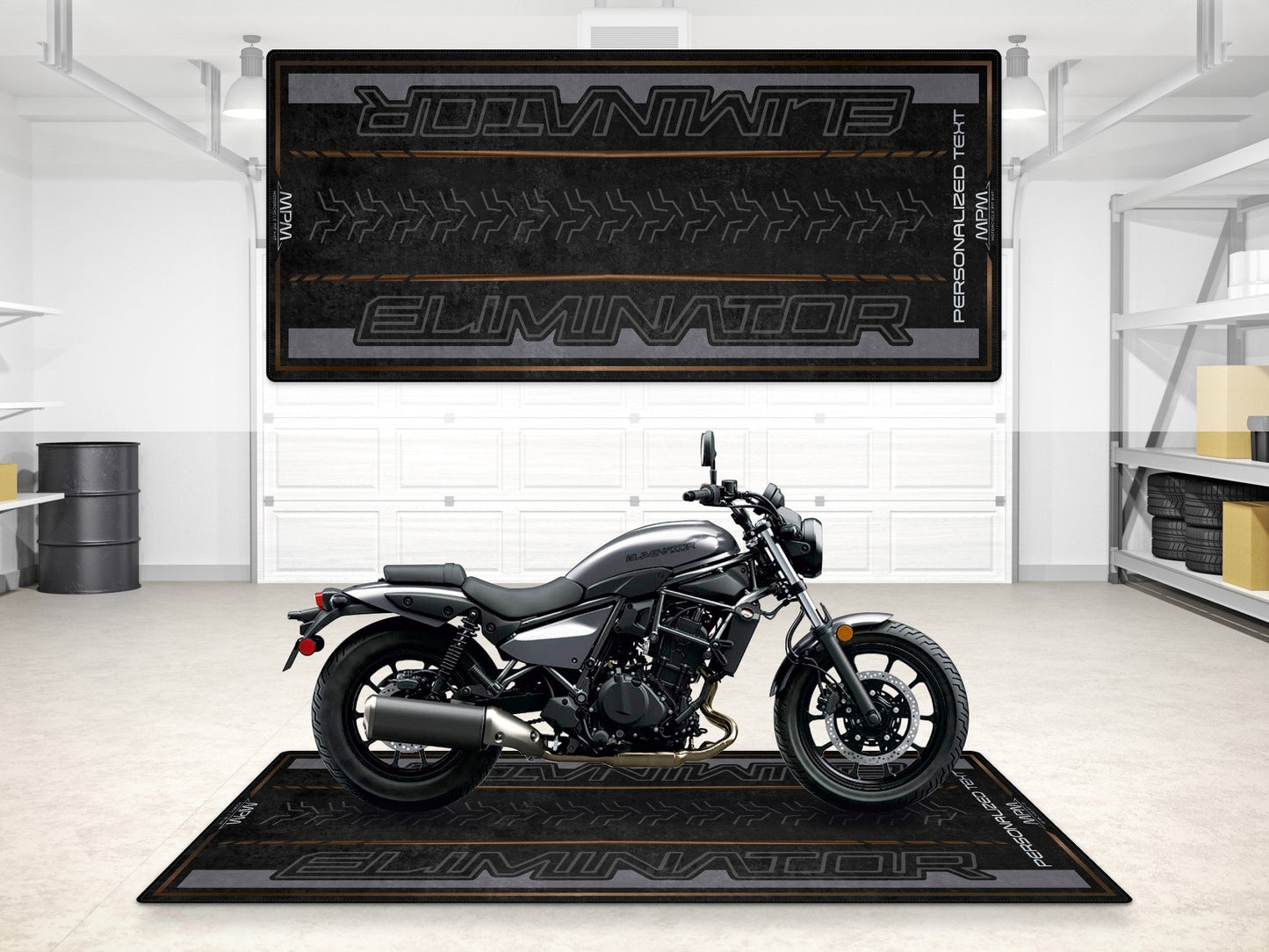 Designed Pit Mat for Kawasaki Eliminator Motorcycle - MM7422