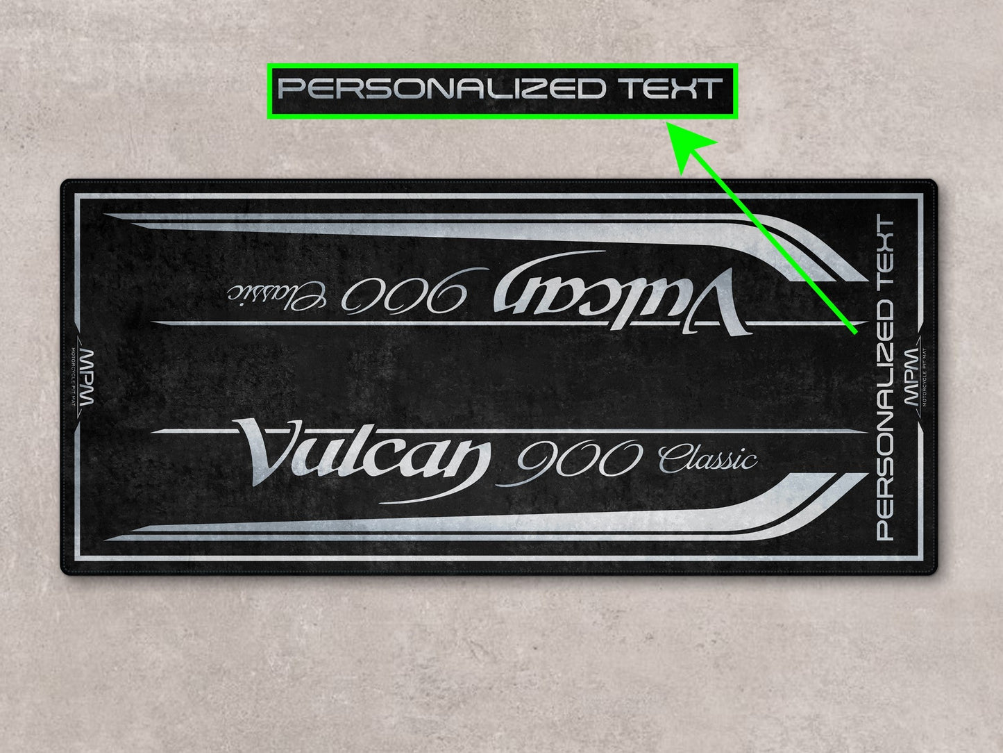 Designed Pit Mat for Kawasaki Vulcan 900 Classic Motorcycle - MM7426