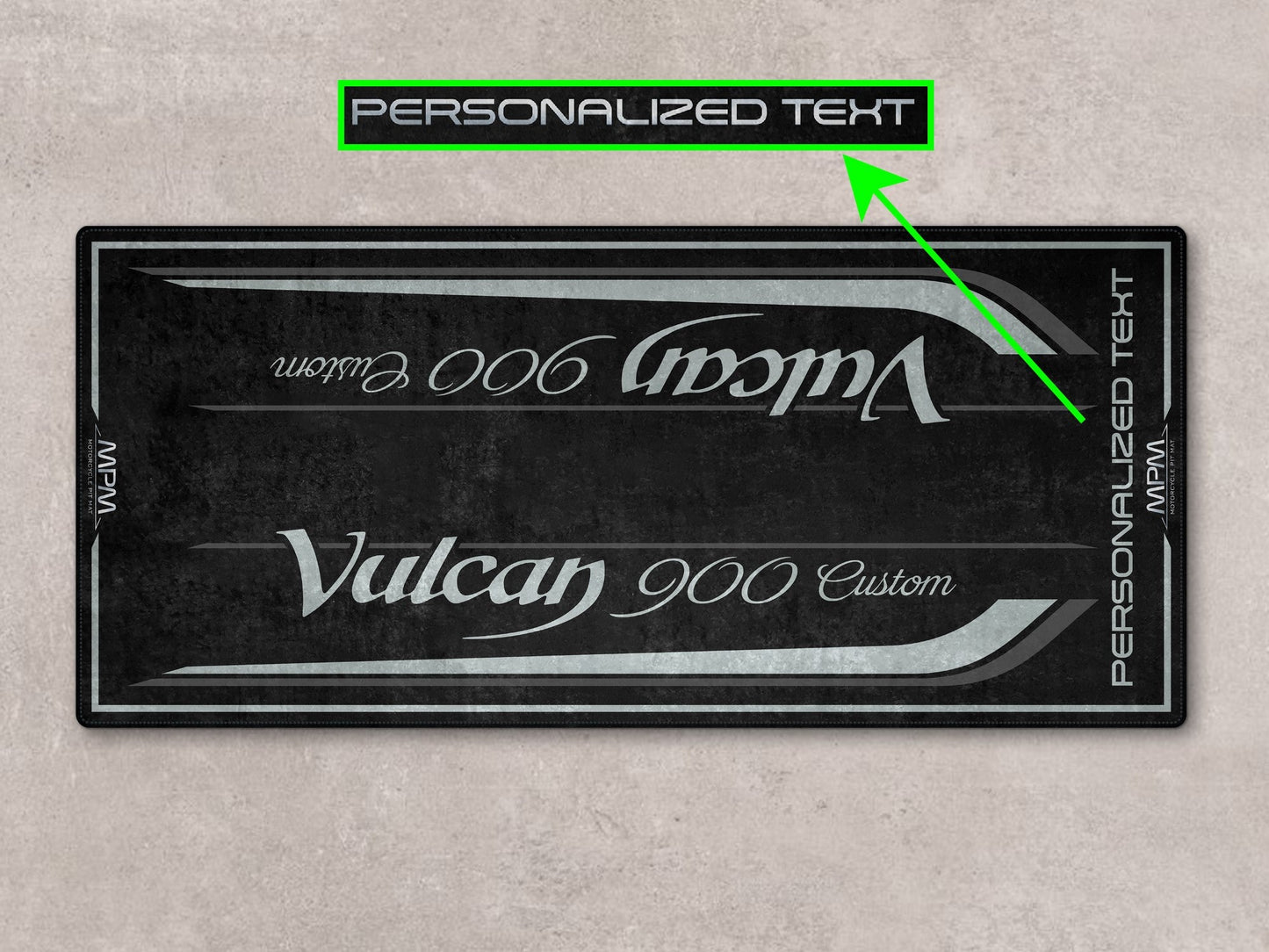 Designed Pit Mat for Kawasaki Vulcan 900 Custom Motorcycle - MM7427