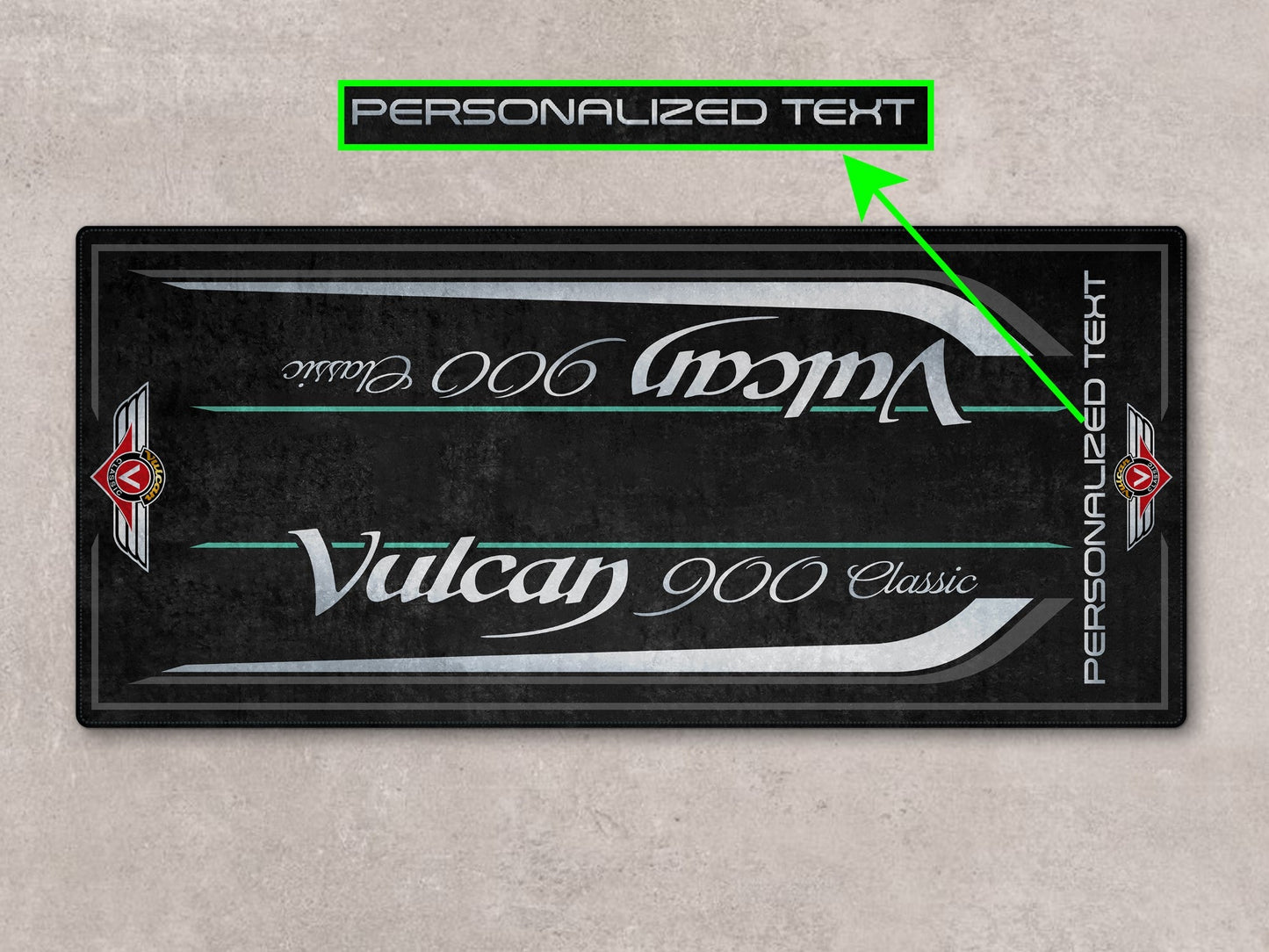 Designed Pit Mat for Kawasaki Vulcan 900 Classic LT Motorcycle - MM7428