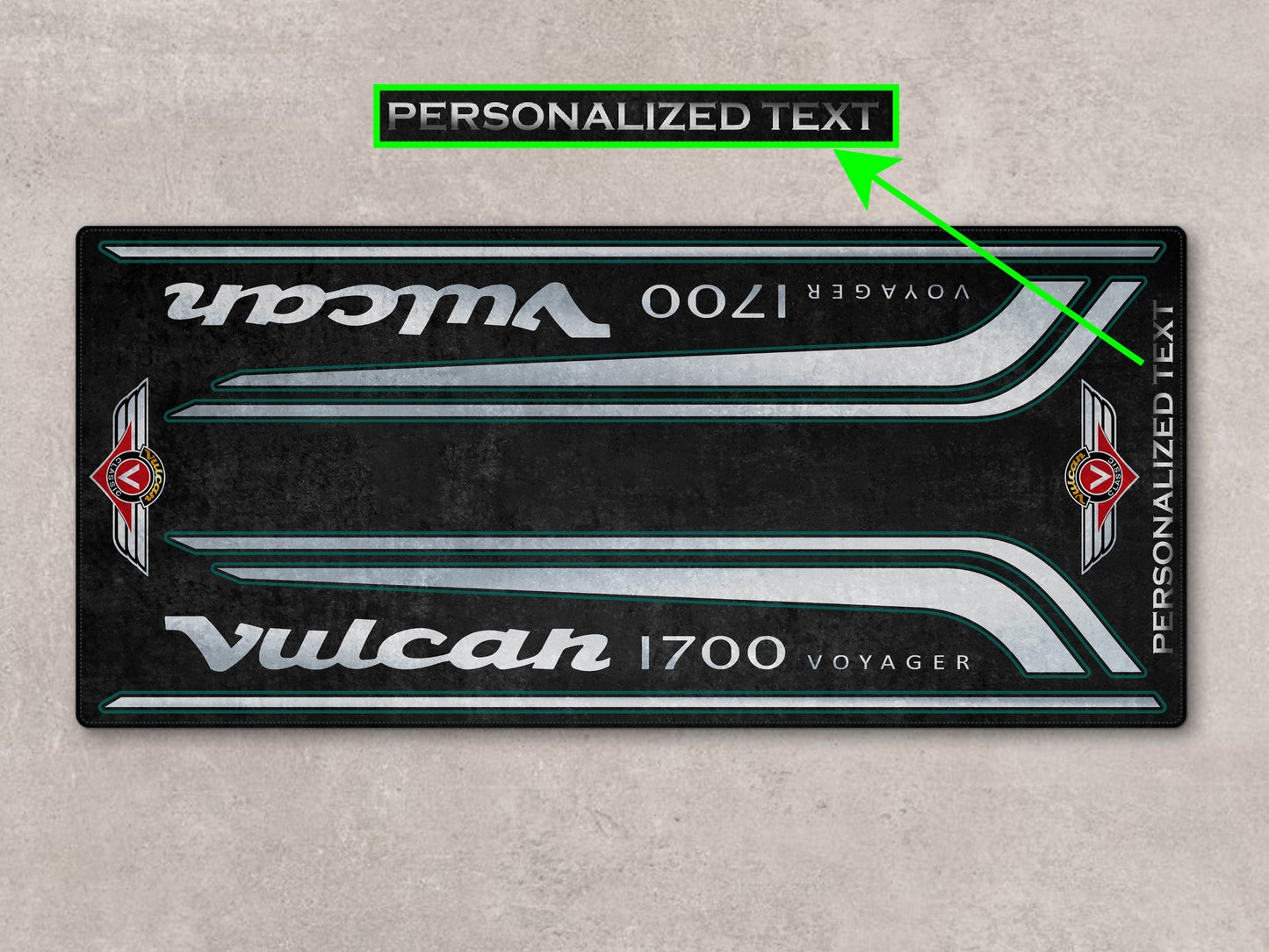 Designed Pit Mat for Kawasaki Vulcan 1700 Voyager Motorcycle - MM7430