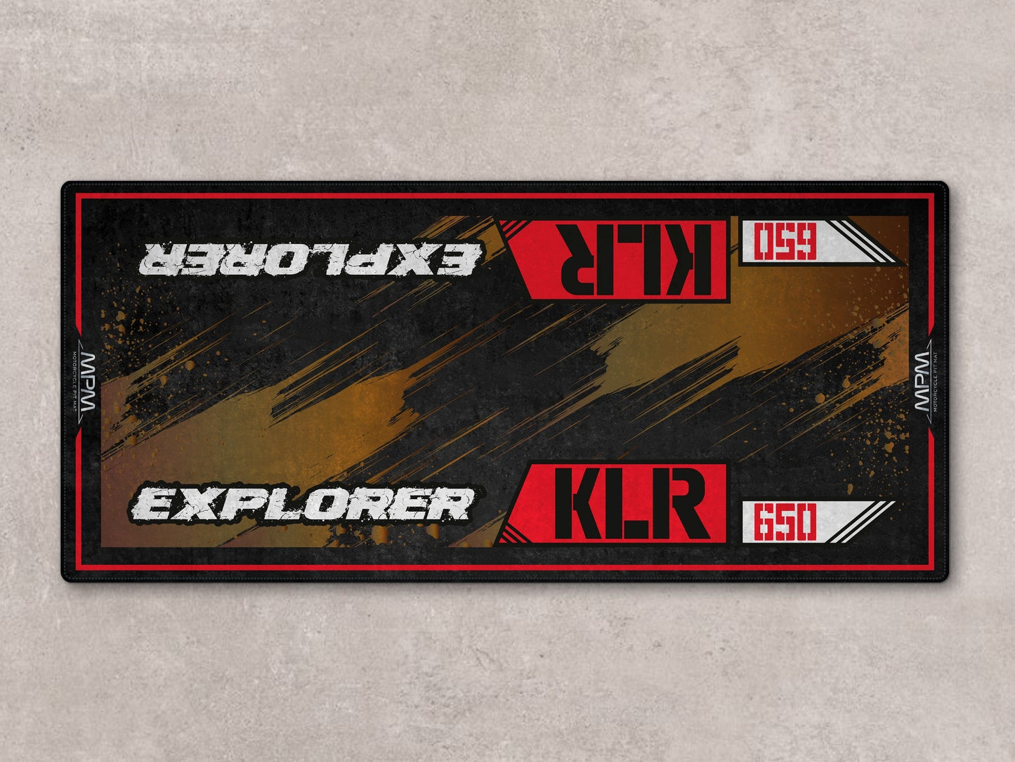 Designed Pit Mat for Kawasaki KLR 650 Motorcycle - MM7431