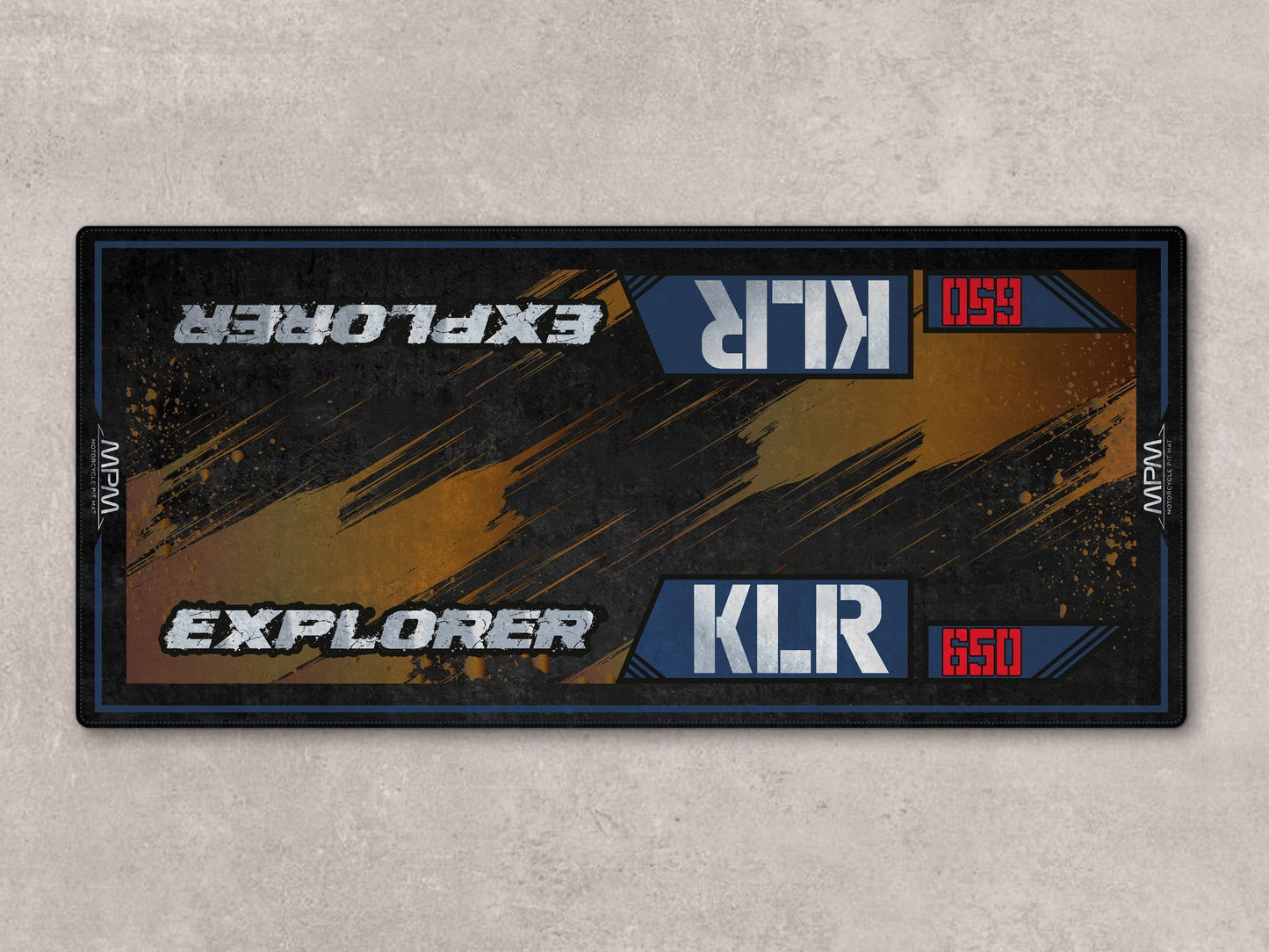 Designed Pit Mat for Kawasaki KLR 650 Motorcycle - MM7431