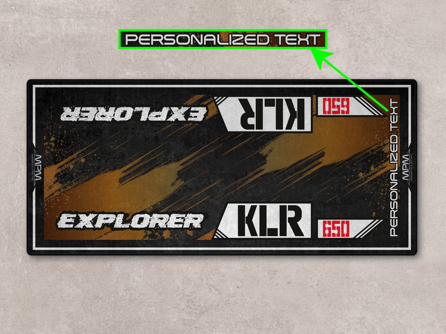 Designed Pit Mat for Kawasaki KLR 650 Motorcycle - MM7431