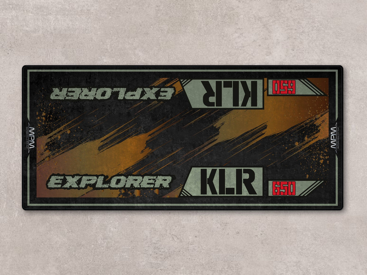 Designed Pit Mat for Kawasaki KLR 650 Motorcycle - MM7431