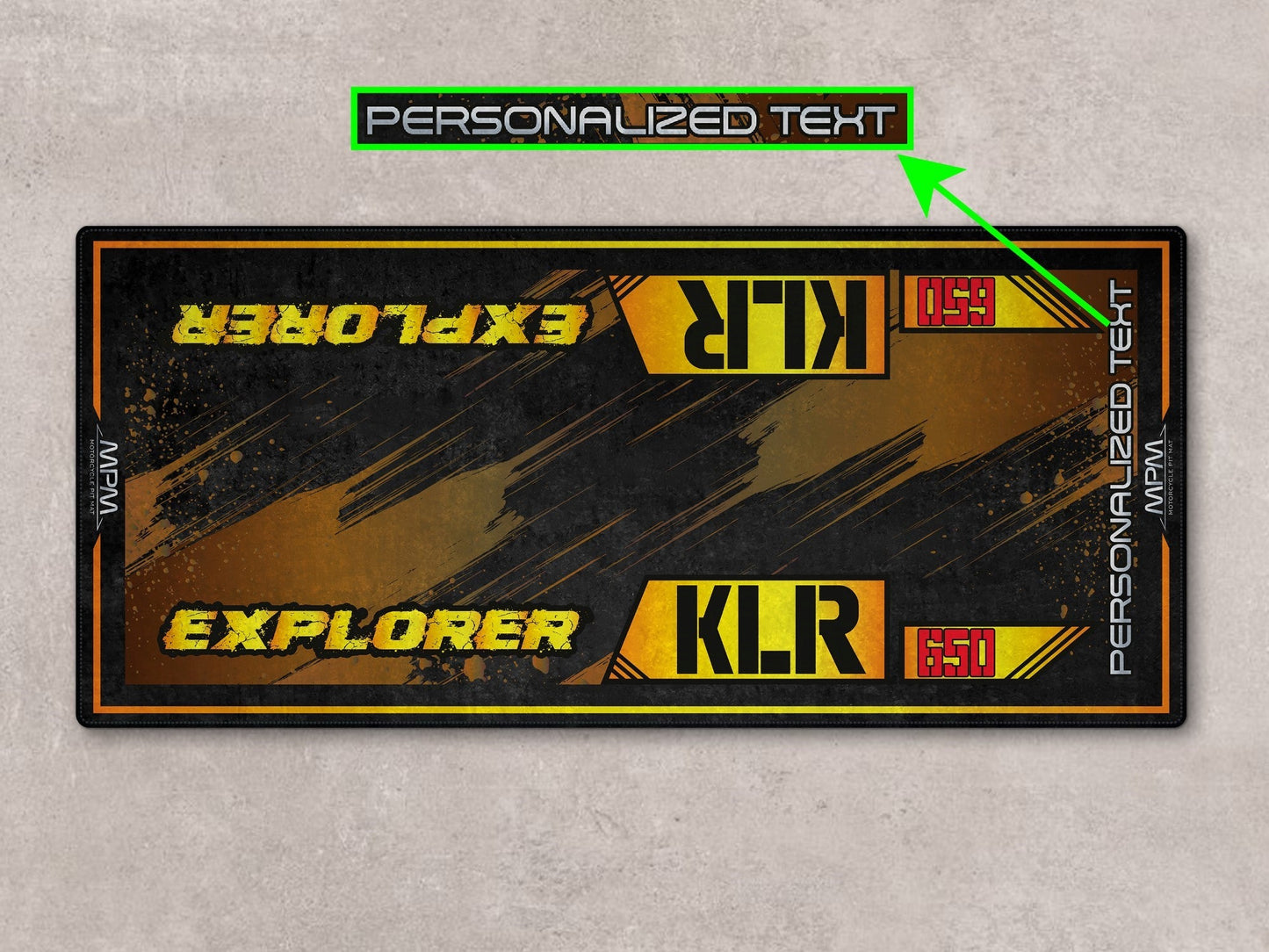 Designed Pit Mat for Kawasaki KLR 650 Motorcycle - MM7431