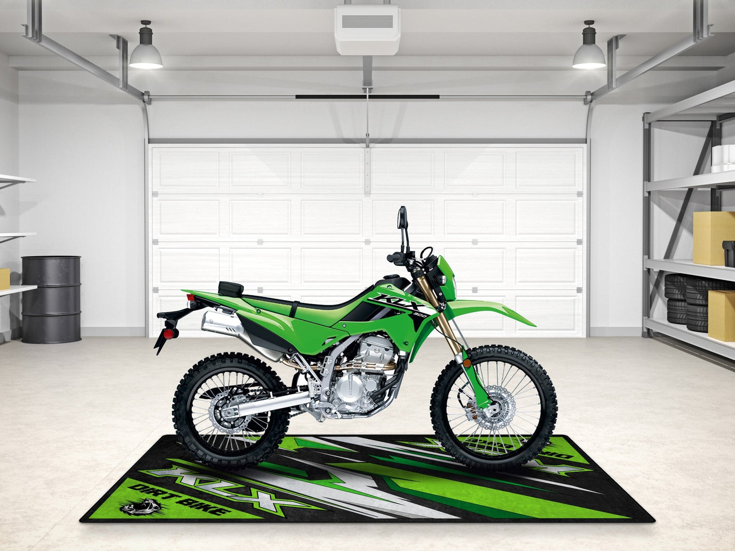 Designed Pit Mat for Kawasaki KLX Motorcycle - MM7432