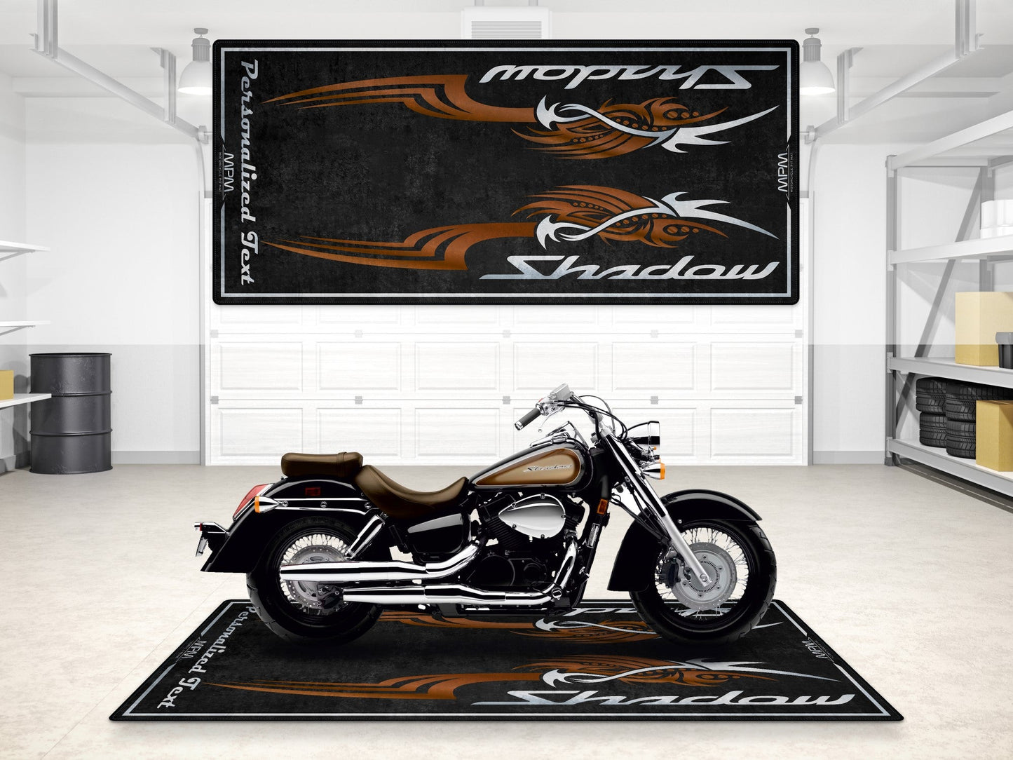 Designed Pit Mat for Honda Shadow Aero Motorcycle - MM7437