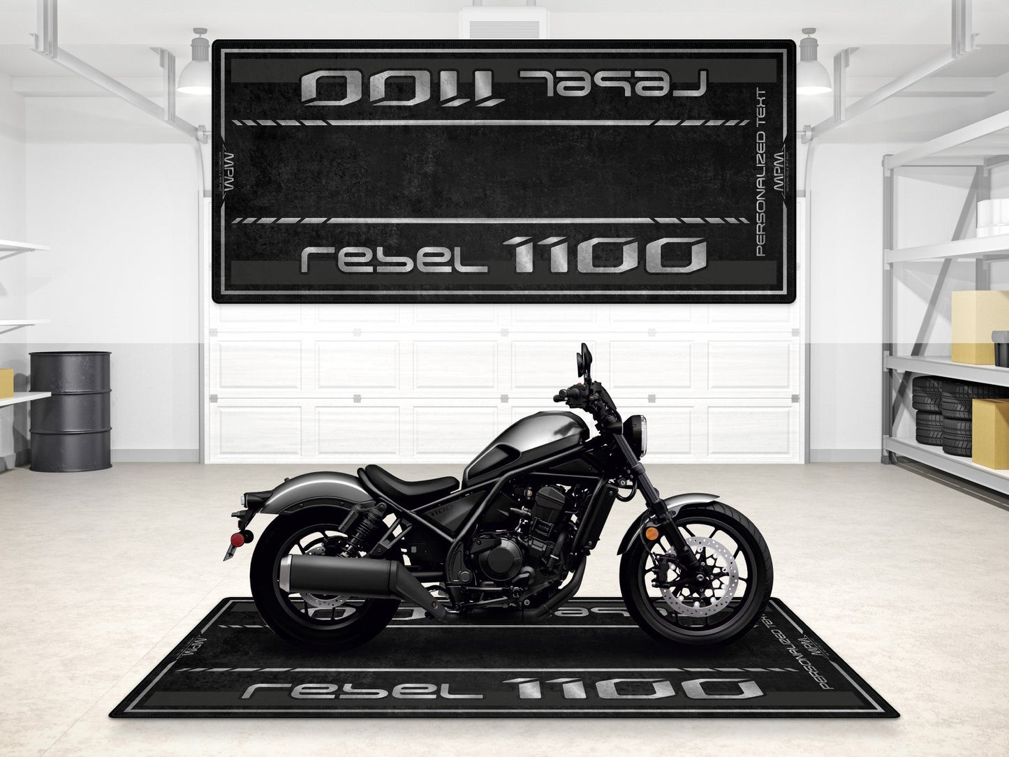 Designed Pit Mat for 2024 Honda Rebel 1100 Motorcycle - MM7438