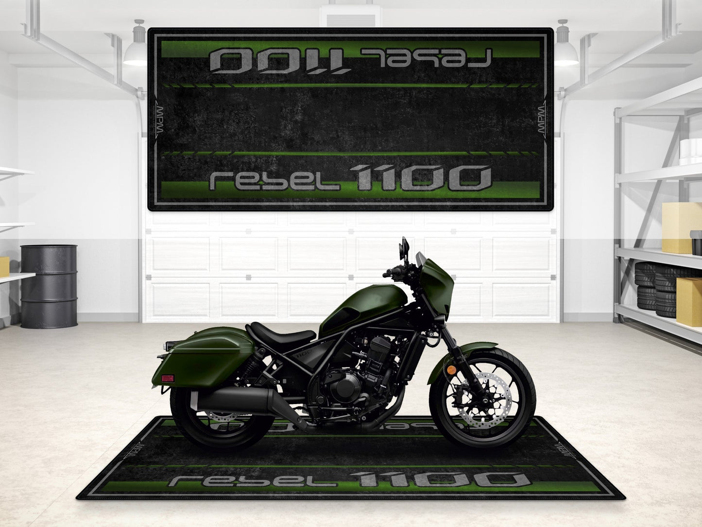Designed Pit Mat for 2024 Honda Rebel 1100 Motorcycle - MM7438