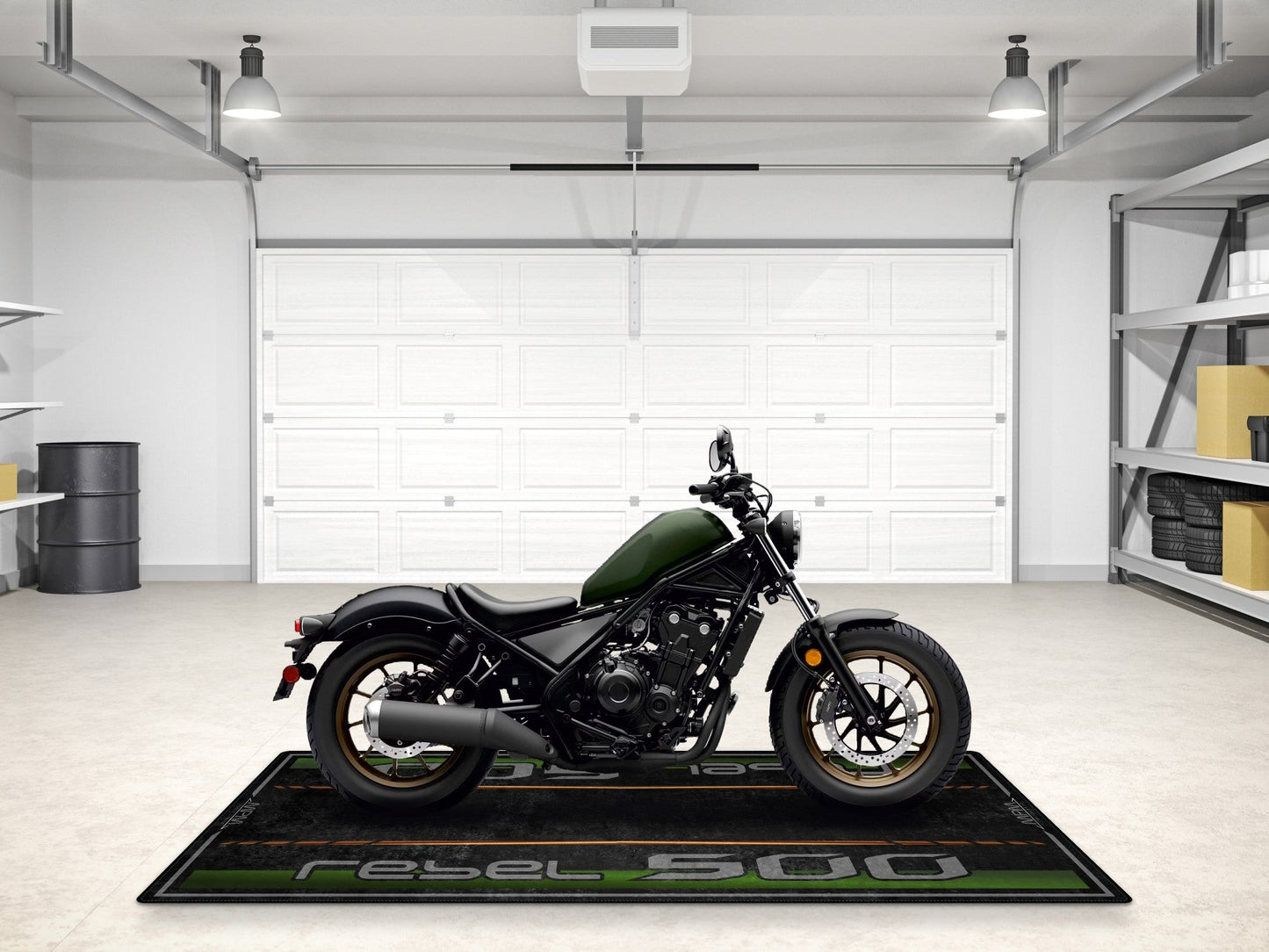Designed Pit Mat for Honda Rebel 500 Motorcycle - MM7439