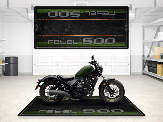 Designed Pit Mat for Honda Rebel 500 Motorcycle - MM7439