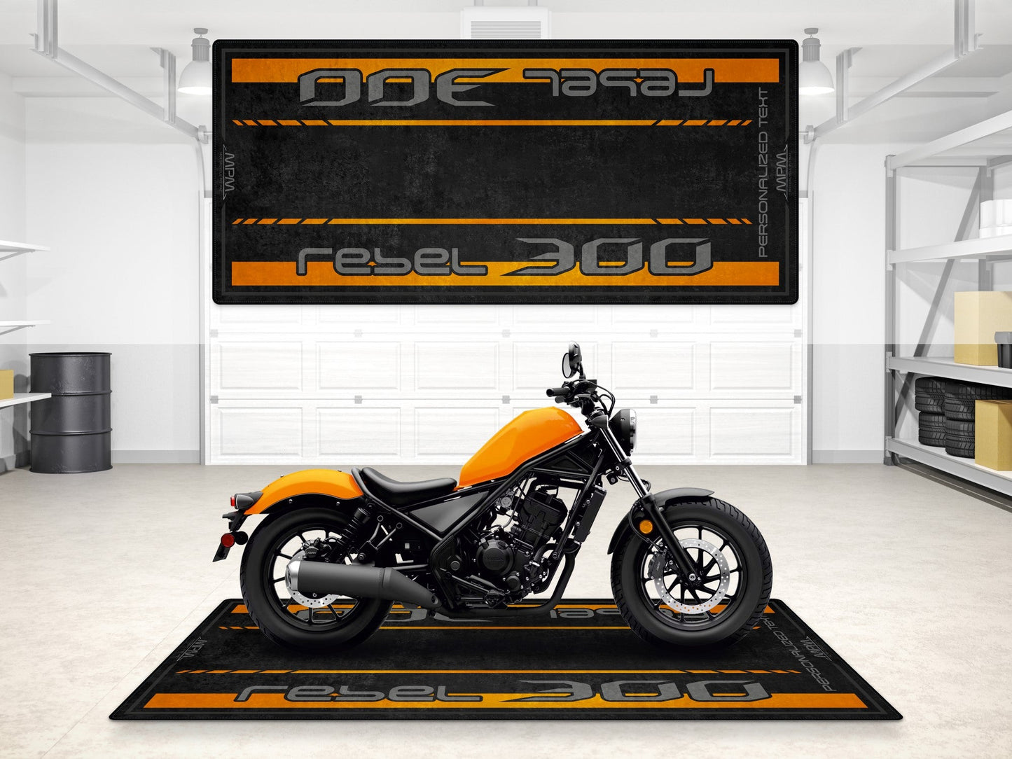 Designed Pit Mat for Honda Rebel 300 Motorcycle - MM7440