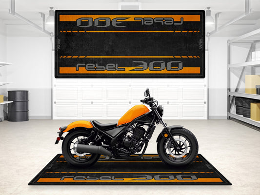Designed Pit Mat for Honda Rebel 300 Motorcycle - MM7440