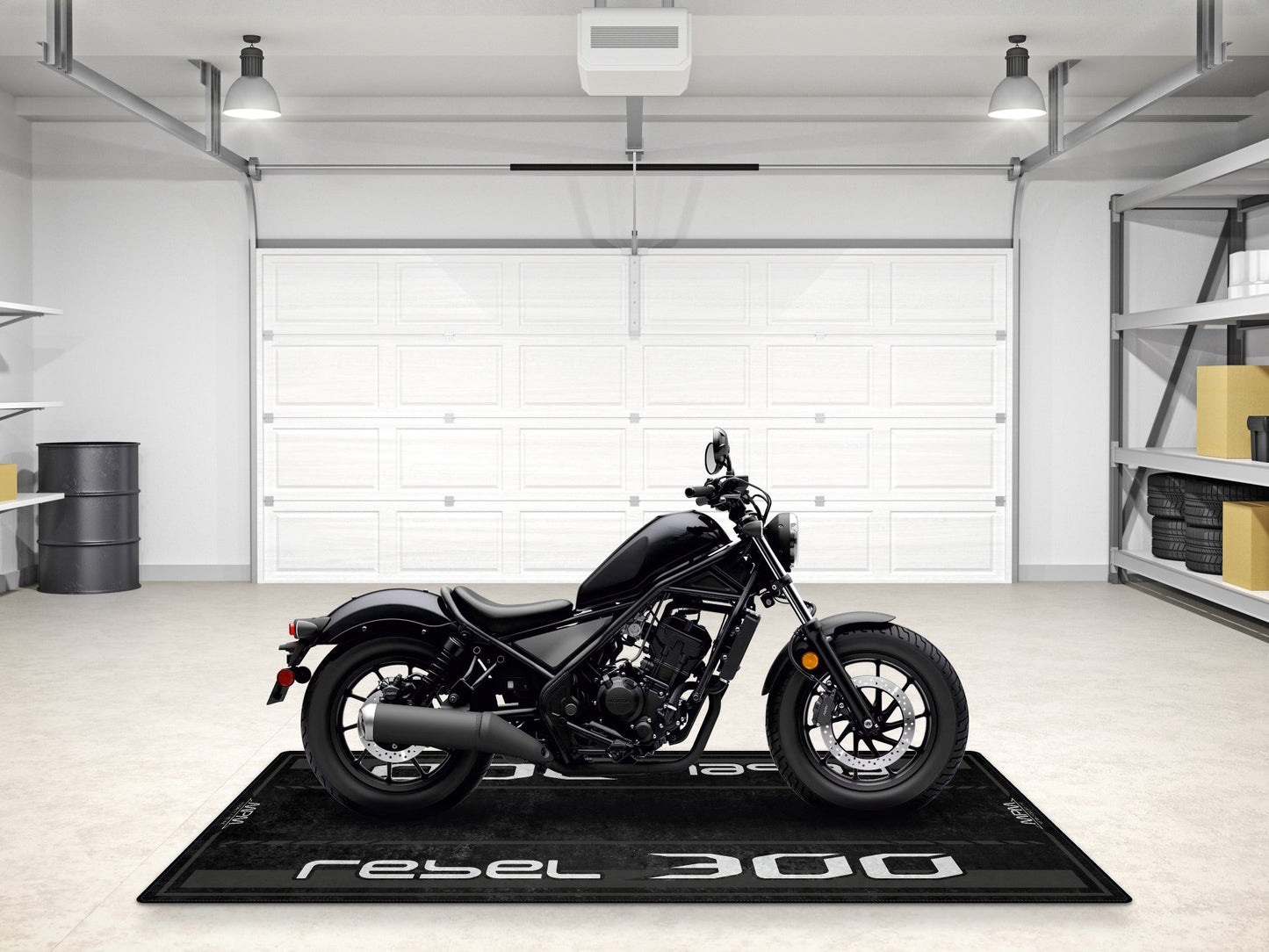 Designed Pit Mat for Honda Rebel 300 Motorcycle - MM7440