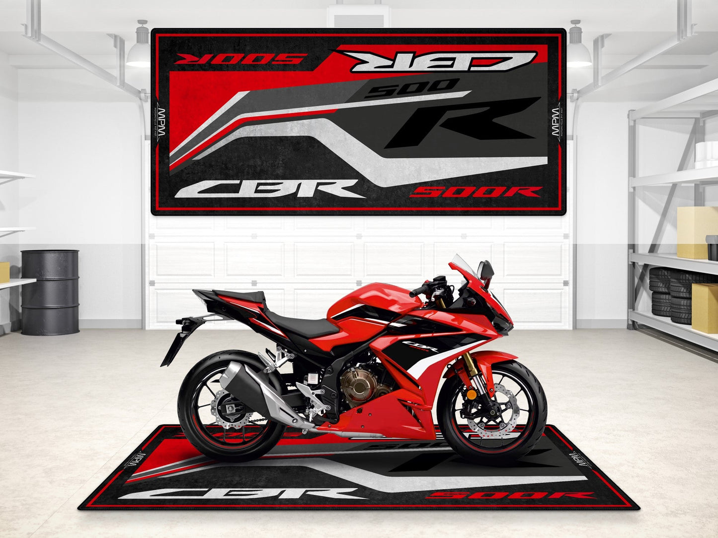 Designed Pit Mat for Honda CBR500R Motorcycle - MM7445