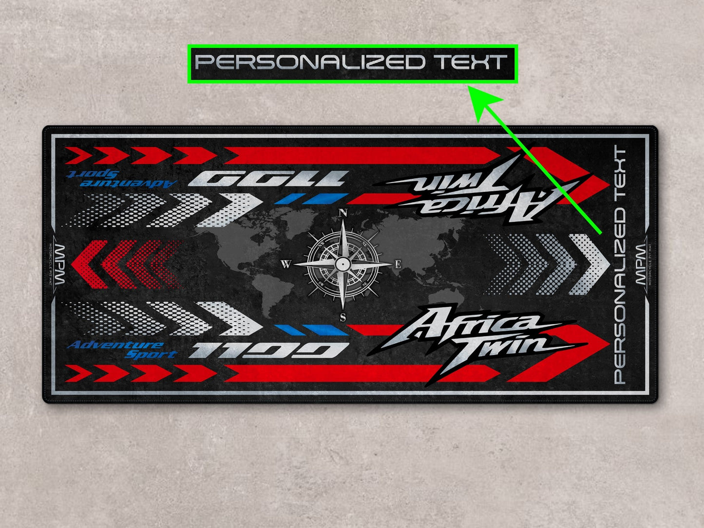 Designed Pit Mat for Honda Africa Twin Motorcycle - MM7452