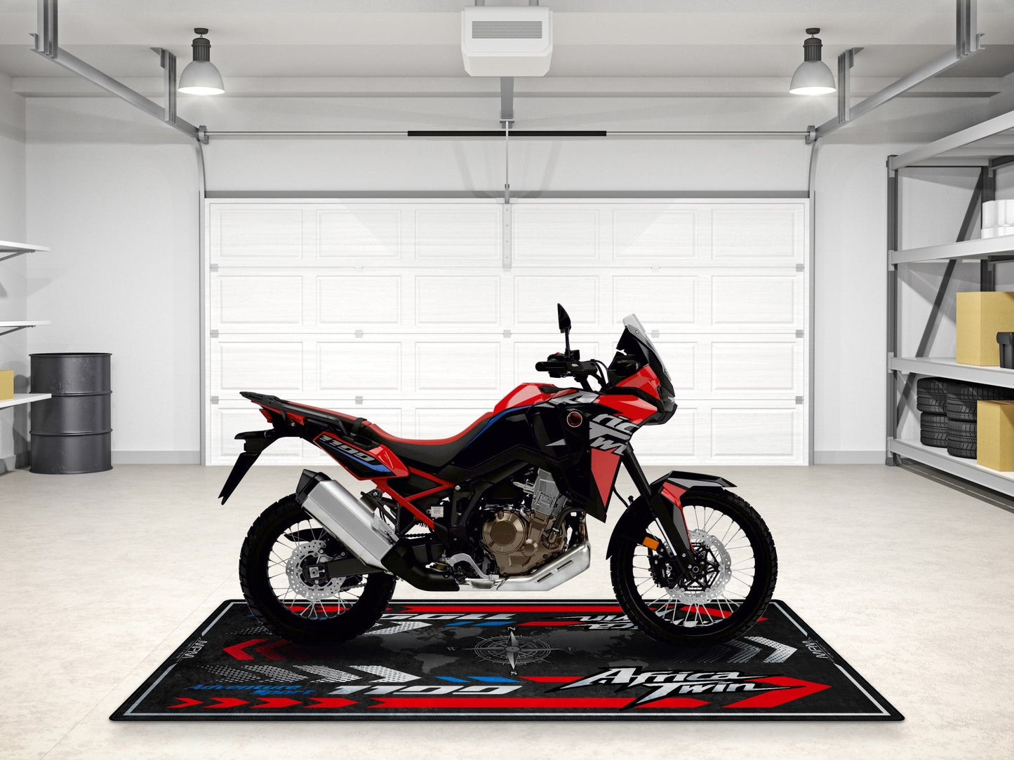 Designed Pit Mat for Honda Africa Twin Motorcycle - MM7452