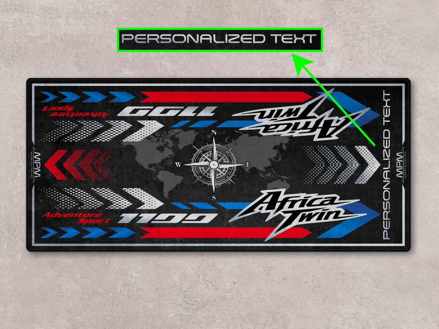 Designed Pit Mat for Honda Africa Twin Motorcycle - MM7452