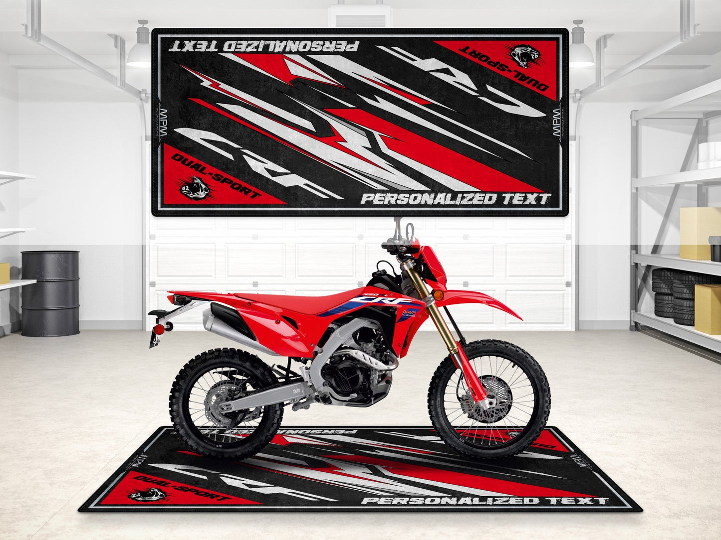 Designed Pit Mat for Honda CRF Motorcycle - MM7457