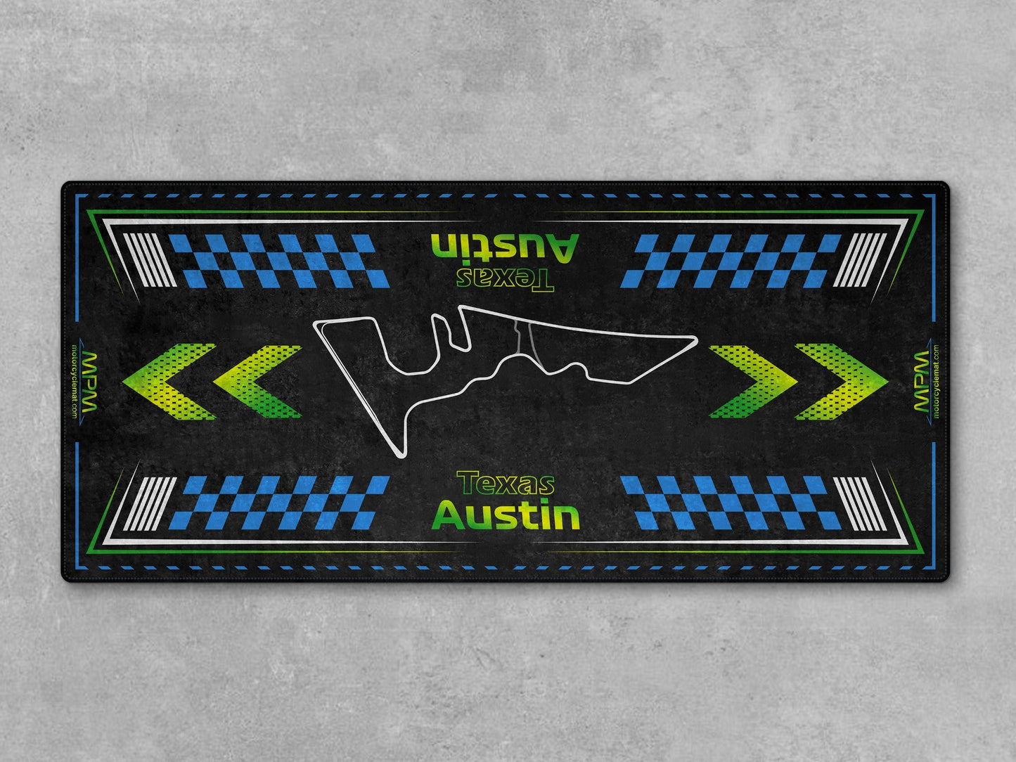 Austin-Texas Track Design Motorcycle Mat - U150
