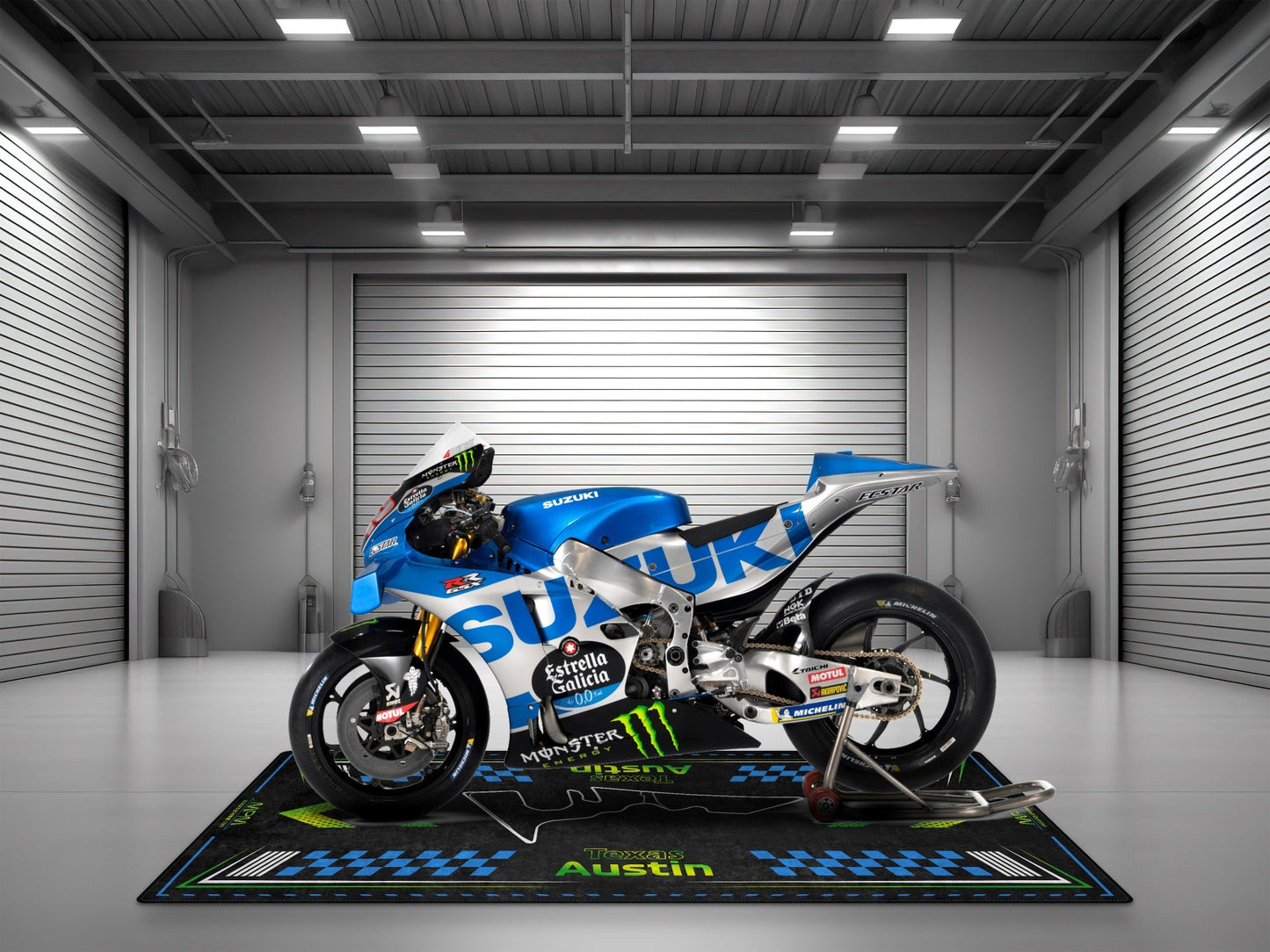 Austin-Texas Track Design Motorcycle Mat - U150