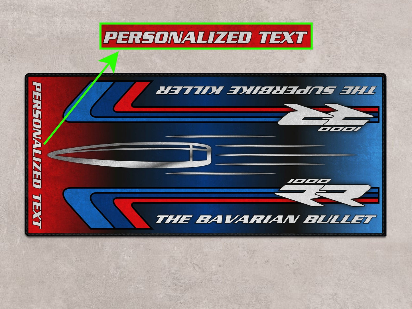 Designed Pit Mat for BMW S1000RR "The Bavarian Bullet" Motorcycle - MM7244
