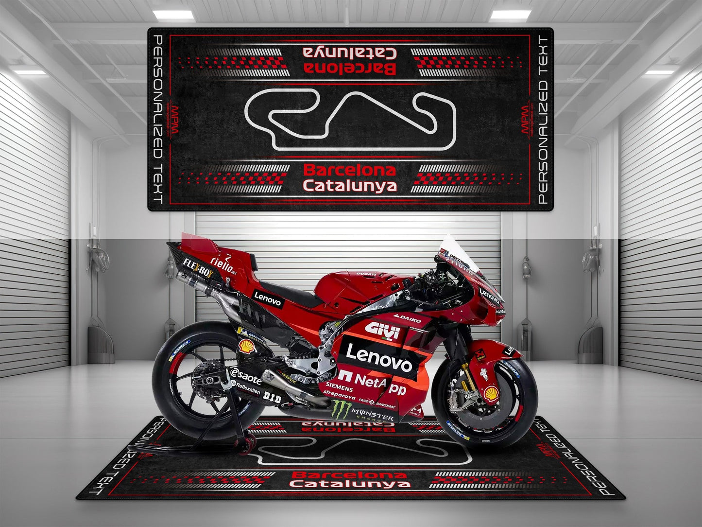Barcelona-Catalunya Track Design Motorcycle Mat - U151