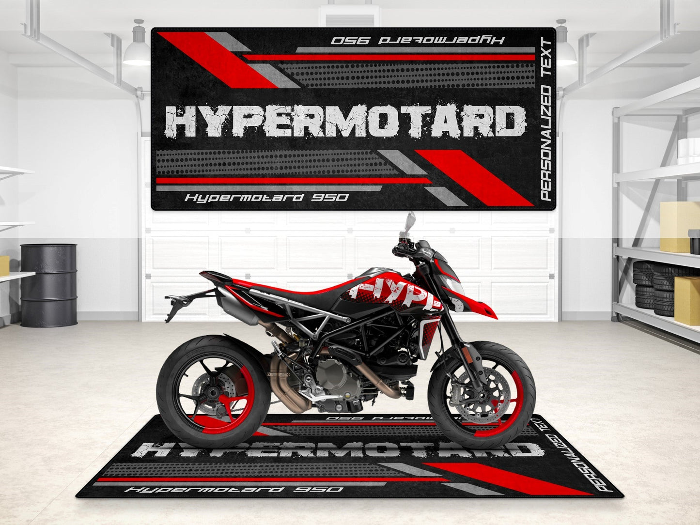 Designed Pit Mat for Ducati Hypermotard 950 RVE Motorcycle - MM7179