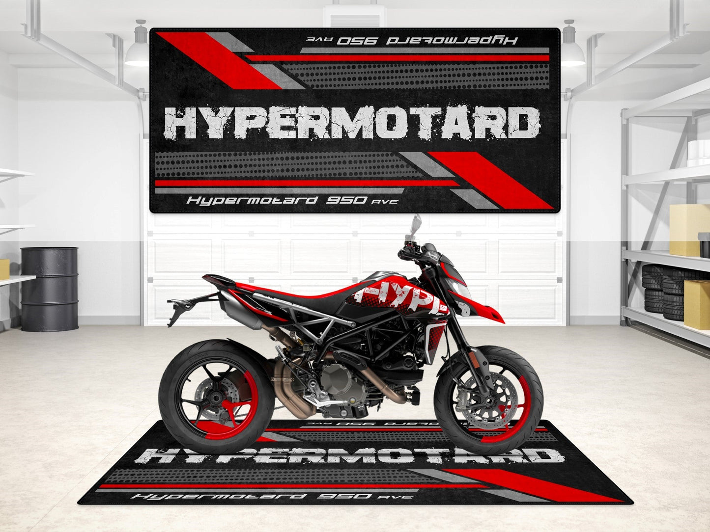 Designed Pit Mat for Ducati Hypermotard 950 RVE Motorcycle - MM7179